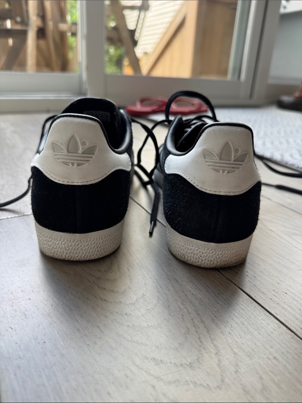 adidas Black Suede Gazelle Sneakers with silver Stripes - Picture 2 of 5